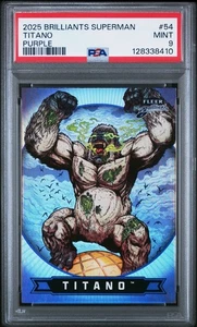 Fleer Brilliants Superman 54 Titano 2025 púrpura PSA como nuevo 9 - Imagen 1 de 2
