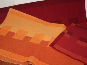 LIVING - 2 Baumwolle Läufer / Tischläufer - 46 x 140cm - orange & rot - Bild 1 von 2
