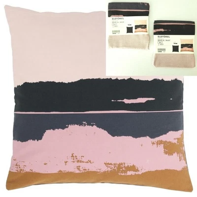 Set of 2 IKEA Pillow Covers ELDTOREL 20x20 Modern Sunset Pink Gray INGA LEO - Image 1 of 4