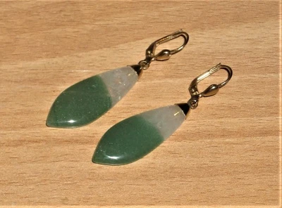 Sogni d'Oro Ohrringe Ohrhänger Gold 375 mit Chrysopras wunderschön ! - Bild 1 von 2