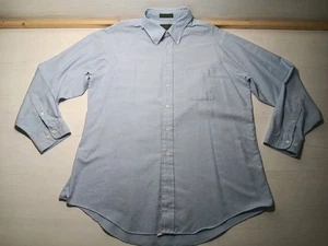 Vintage Surrey 17 (34/35) Blue Button Down Long Sleeve Single Needle Oxford - Picture 1 of 23