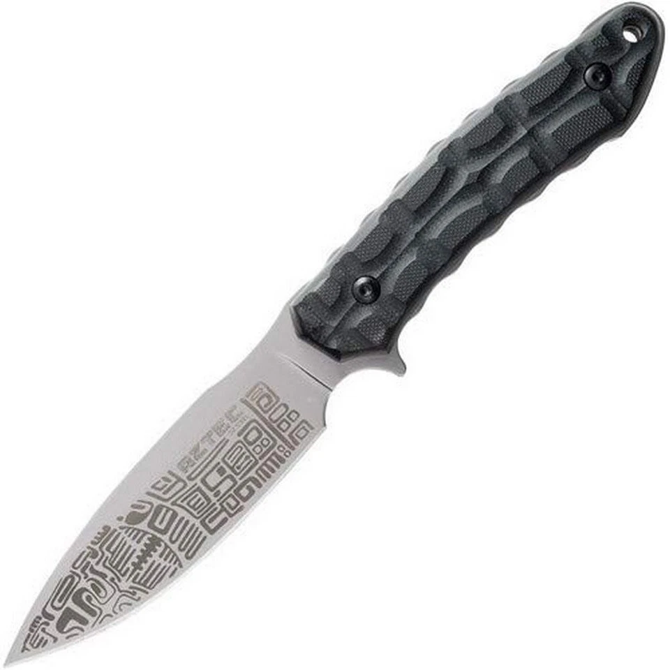 Cuchillo fijo azteca Kizlyar D2 herramienta hoja de acero negro esculpido G10 - KK0042 Foto 1 de 1