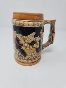 2 Men Drinking Pub Made In Japan Mug/ Stein - Picture 1 of 16