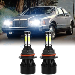 For LINCOLN MARK VII 1984-1992 9004 HB1 LED Headlight High/Low Beam Bulbs 6000K - Picture 1 of 12
