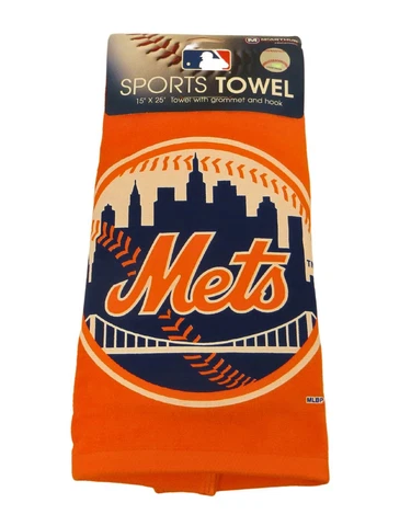 New York Mets colored 15" x 25" sports towel with grommet and hook Cover