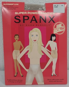 NOS Spanx Super Higher Panties Mid-Thigh Shaper In-Power Line Nude Size E 915 - Picture 1 of 8