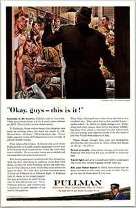 PRINT AD 1943 Pullman Rail Sleeper Cars Troop Train Travel Orders WWII 6 x 9 - Picture 1 of 3