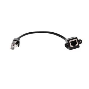 RJ45 Male to Female Screw Panel Mount Ethernet LAN Network Extension Cable - Picture 1 of 6