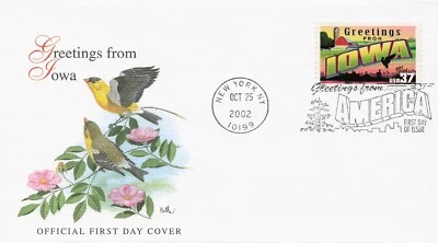 US 3575 FDC Iowa Greetings from America Fleetwood - Image 1 of 2