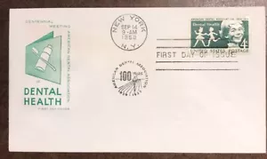 U.S. DENTAL HEALTH CENTENARY AMERICAN DENTAL ASSOC. FDC SC#1135 HOF CACHET - Picture 1 of 1