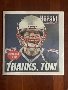 Tom Brady Ruhestand Boston Herald Zeitung Sammlerausgabe Kioskausgabe - Bild 1 von 9