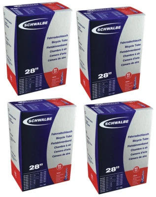 Schwalbe Schlauch SV17 SV-Ventil 40mm 28" 4er Set schwarz Sclaverandventil