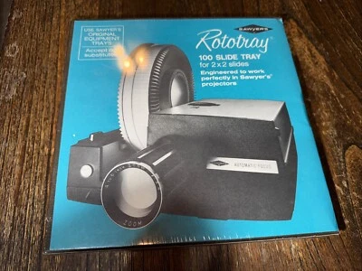Bandeja deslizante para proyector Sawyer's Rototray 100 capacidad deslizante 2x2 NUEVO SELLADO Foto 1 de 4