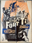 FORT TI! '53 G.MONTGOMERY WESTERN ORYGINALNY ŚREDNI FRANCUSKI PLAKAT FILMOWY!