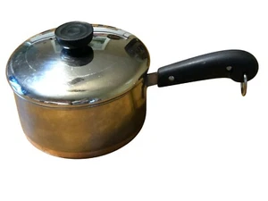Revere Ware 1 qt. saucepan sauce pan with lid Process Patent pre '68 - Picture 1 of 7
