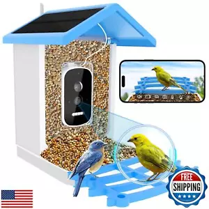 Happypaw Vogelfutterhaus mit Kamera, solarbetriebenes Smart Spatzenhaus mit 2,5K - Bild 1 von 5