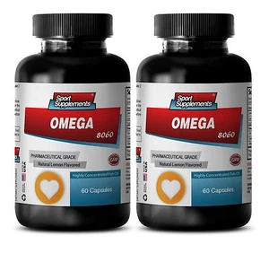 Pure Omega 3 - Omega 8060 1500mg - Belly Fat Burn Supplements 2B - Picture 1 of 12