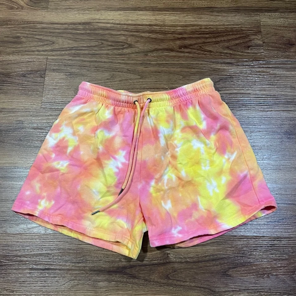 Volcom Truly Stoked Sweat Shorts Drawstring Multi Color Womens S 4/6 MINOR FLAW - Image 1 of 4