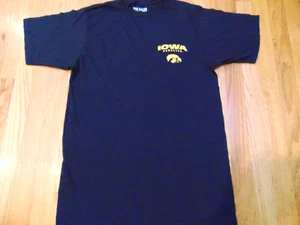 NWOT ADIDAS NCAA IOWA HAWKEYES BLACK T-SHIRT SIZE M - Picture 1 of 4