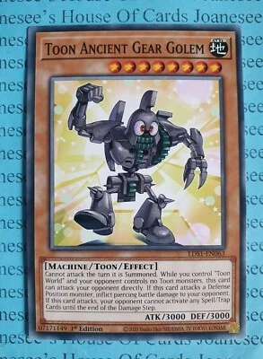 Toon Ancient Gear Golem LDS1-EN063 Common Yu-Gi-Oh Card 1st Edition New - Image 1 of 3