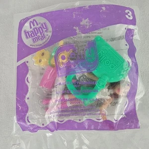 2008 Polly Pocket McDonalds Happy Meal Spielzeug lila Kätzchen Träger 3 Miniatur NEU - Bild 1 von 2