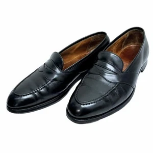 Edward Green Penny Loafers Flat Dress Shoes Men's Size UK8 US8.5 E Black Leather - Imagen 1 de 24