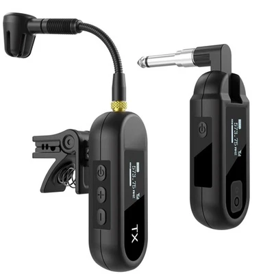 Wireless UHF Saxophone Microphone System, Clip-On Instrument Microphone for S... - Image 1 of 4