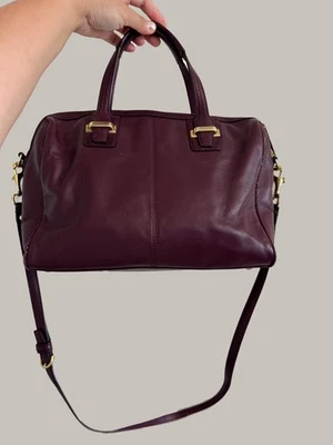 BOLSO CARTERA COACH TAYLOR CUERO ROJO/VINO/LATÓN/BORDEAUX Foto 1 de 4