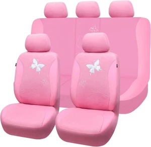 Flying Banner Butterfly Car Seat Covers Full Set Fashion Rear Bench Pink * OPEN - Bild 1 von 7