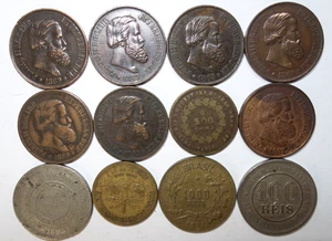 Brésil, Lot de 12 Monnaies de 1869 à 1927  !! - Picture 1 of 2