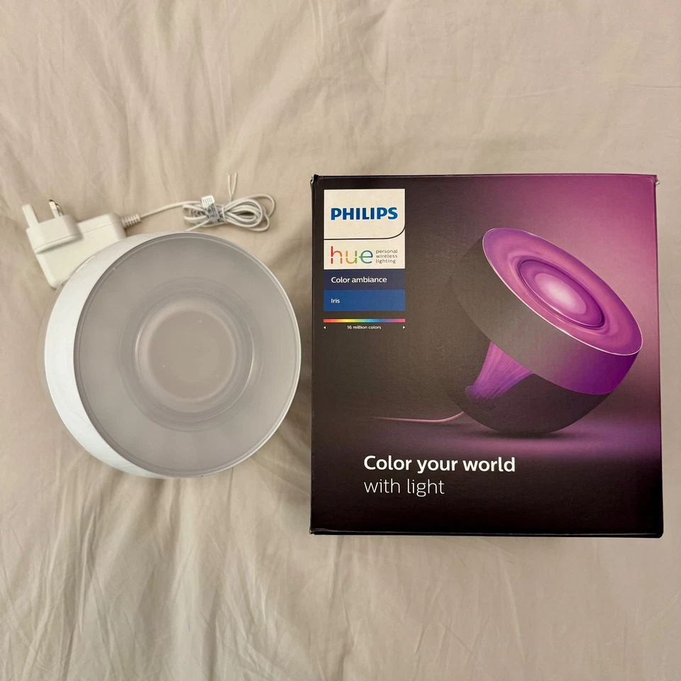 Philips Hue Iris LLC010 Colour Ambiance Smart Table Lamp Mood Light LED - White - Image 1 of 4