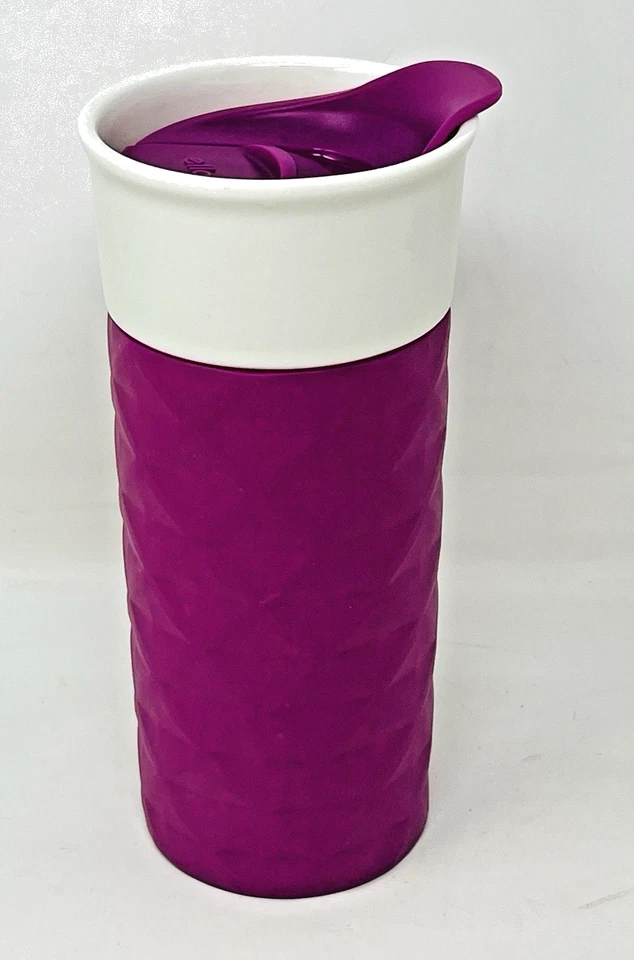 Ello Ogden  Travel Mug Thermal Tumbler Magenta Purple Pink Ceramic Silicon 16 oz - Image 1 of 4