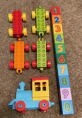 LEGO DUPLO  Train Toy with Number Bricks  0-9, Preschool Toy Engine & 4 cars  #2 - Image 1 of 2