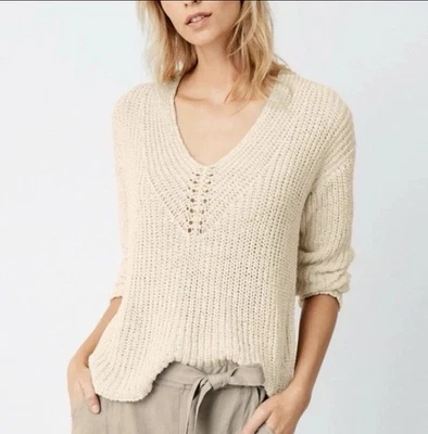 Suéter Eileen Fisher Orgánico-Algodón y Lino Cinta-Hilo Para Mujer Talla XS Foto 1 de 4