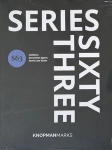 KNOPMANMARKS SERIES SIXTY THREE S63 Uniform Securities Agent State Law Exam - Picture 1 of 3