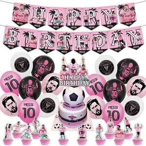 Fußball M E S S I Geburtstagsdeko Tischdeko Luftballons Girlande Tortendeko - Bild 1 von 4