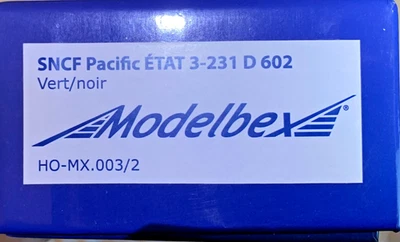 231 pacific ETAT MODELBEX ref HO-MX.003/2 « batignolles » SNCF N°231 D 602 - Photo 1/4