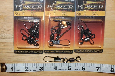 3 packs spro stainless steel power swivels interlock snap 5/0 32kg 70lb 4581-500 - Image 1 of 4