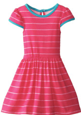 NEW Marmellata Baby Girls Short Sleeve Striped Knit Summer Dress, Pink, 0/3