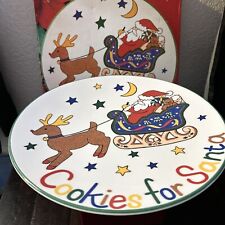 Mikasa Christmas Cookies For Santa Plate Large 11” Round Plate Platter