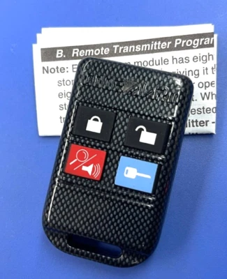 NEW CARBON FIBER CODE ALARM GOH-FRDPC2002 KEYLESS REMOTE START CLICKER FOB - Image 1 of 2