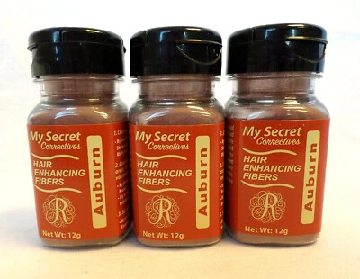 My Secret Correctives Hair Enhancing Fibers | AUBURN | Frascos de 3 x 12 gramas - Imagem 1 de 2