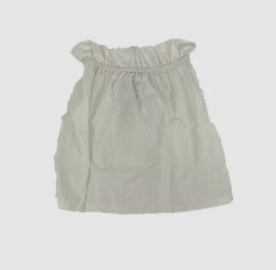 $251 Top Sportmax Mujer Blanco Sólido Sin Tirantes Plisado Espalda Abierta Talla Mediana Foto 1 de 3