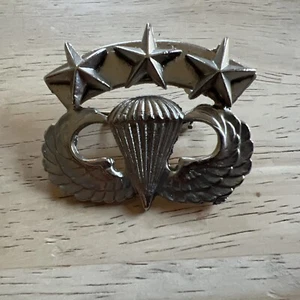 Paratrooper  3 Star Jump Wing 1 1/2 inch Regulation Size Regulation - Picture 1 of 9