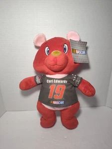 NASCAR CARL EDWARDS #19 SOFT RED TEDDY BEAR 13" Stuffed Animal - NEW WITH TAGS - Picture 1 of 10