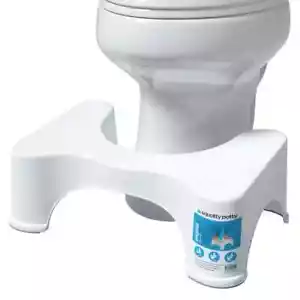 Squatty Potty 7" The Original Bathroom Toilet Stool White : Microfiber - Picture 1 of 5