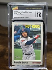 2019 Topps Heritage Minor League Wander Franco #1 CSG 10 Gem Mint Rays