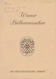 Wilhelm FURTWÄNGLER Vienna Philharmonic Orchestra 17.9.1950 - Picture 1 of 2