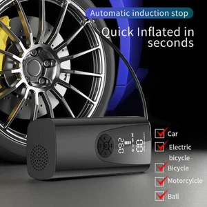 Car Tire Inflator Portable Tyre Cordless USB Rechargeable K2C8 - Picture 1 of 12