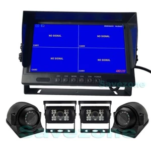 9" IPS Split Monitor+ 4 x 4Pin HD 1080P Car Rear View Backup Camera DVR Recorder - Picture 1 of 12